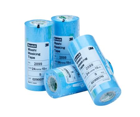 3M™ Aqua Washi Malerabdeckband 2899, Blau, 1250 mm x 5000 m