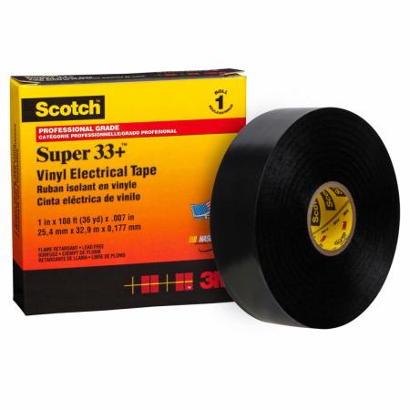 Scotch® Super 33+ Vinyl Elektro-Isolierband, Schwarz, 25 mm x 33 m, 0.18 mm