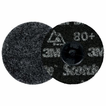Scotch-Brite™ Roloc™ Präzisions-Vliesscheibe für höchste Anforderungen, HD-DR, Extra Coarse 80+, TR, 76 mm, 25/Carton, 100 ea/Case