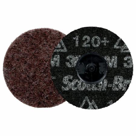Scotch-Brite™ Roloc™ Präzisions-Vliesscheibe für höchste Anforderungen, HD-DR, Coarse 120+, TR, 76 mm, 25/Carton, 100 ea/Case
