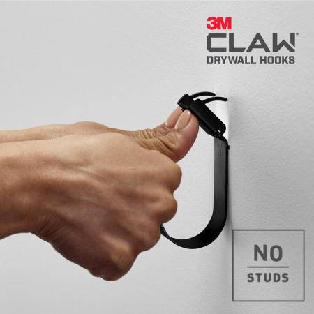 Preview: 3M CLAW™ Gipskarton-Haken 11 kg, 3DH25BLK-UKN, Schwarz, 1 Haken