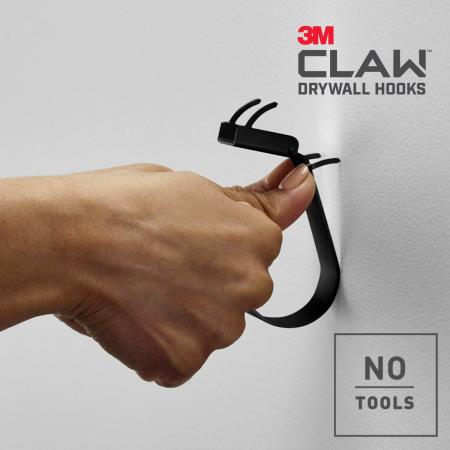 Preview: 3M CLAW™ Gipskarton-Haken 7 kg, 3DH15BLK-UKN, Schwarz, 1 Haken