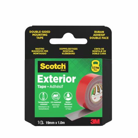 Scotch® Doppelseitiges Außenmontageband 5412-191-V, 19 mm x 1 m, 1 Rolle/Packung