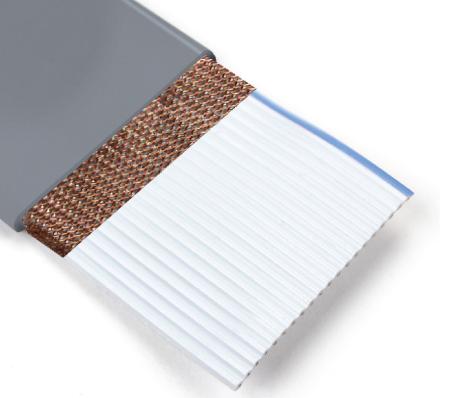 3M™ HF017/25, Halogenfreies ummanteltes geschirmtes Flachbandkabel, 25-polig, Litzen, 1,27 mm, Grau, 30,5 m/Rolle