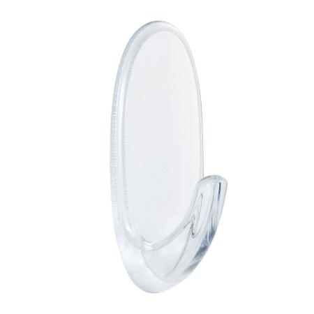 Preview: Command™ Haken 17091CLR-2-DE, mittelgroß, transparent mit transparenten Strips, 2 Haken + 4 Strips