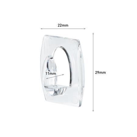 Preview: Command™ Mini-Haken  17006CLR-6-DE, transparent, mit transparenten Strips,  6 Haken + 8 Strips