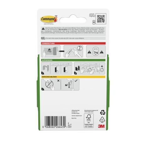 Preview: Command™ Universal-Klebenagel 17047-1-DE, 1 Haken + 2 Strips/Packung