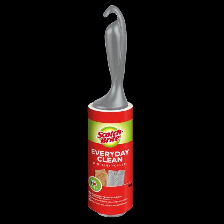 Scotch-Brite™ Everyday Clean Mini-Fusselroller, 30 Blatt, farbiger Griff
