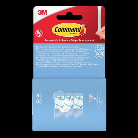 Wiederablösbare Command™ Strips 17022CLR-8-EU, transparent, Klein, 8 Strips