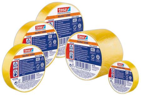 tesa® Professional 53988 Isolierband 7000V, 25m x 19mm, gelb