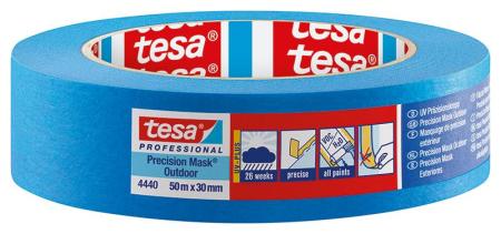 tesa® Professional 4440 Präzisionskrepp Außen UV PLUS, 50m x 30mm, blau