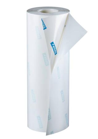 tesa® Softprint 52115 TP, 25m x 280mm, weiss, Logo blau