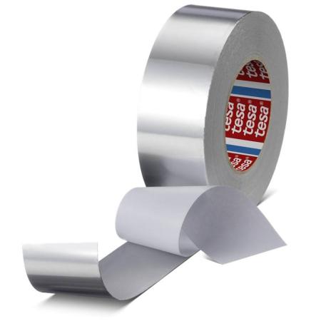 tesa® 60677 Removable Aluminum Foil Tape, 36m x 1200mm, silber-matt