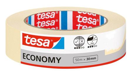 tesa® Masking Economy, 50m x 30mm, chamois