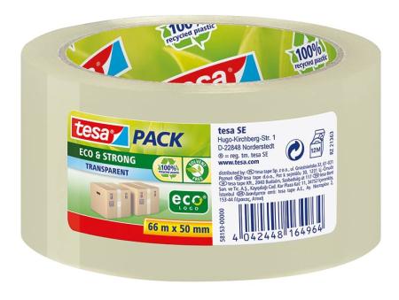 tesapack® Eco & Strong, 66m x 50mm, transparent
