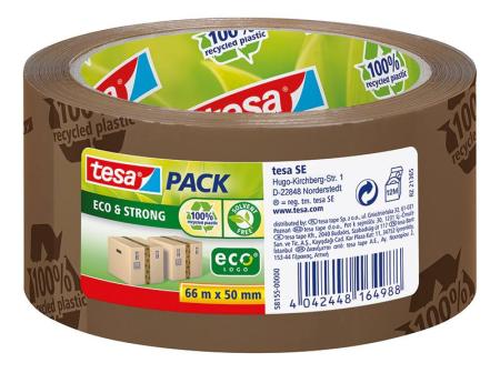 tesapack® Eco & Strong, 66m x 50mm, braun bedruckt