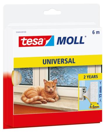 tesamoll® UNIVERSAL Schaumstoff, 6m x 15mm, weiss