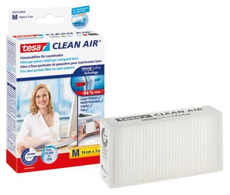 tesa Clean Air® Feinstaubfilter für Laserdrucker, M14x7cm