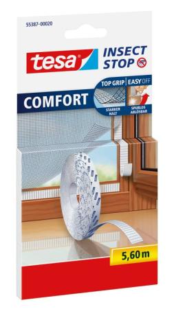 tesa® Insect Stop Fliegengitter Comfort Klettband-Ersatzrolle, 5,6 m x 0,90 mm, weiss