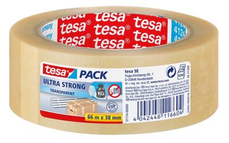 tesapack® Ultra Strong, 66m x 38mm, transparent