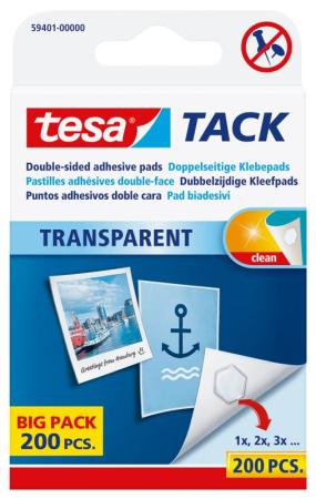 tesa® TACK transparent, Packung mit 200 Stück