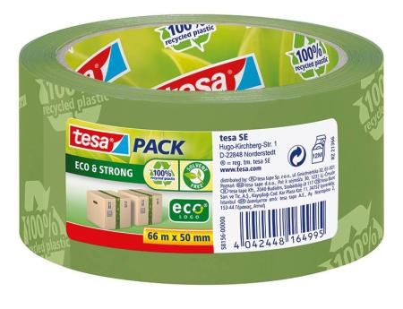 tesapack® Eco & Strong, 66m x 50mm, grün