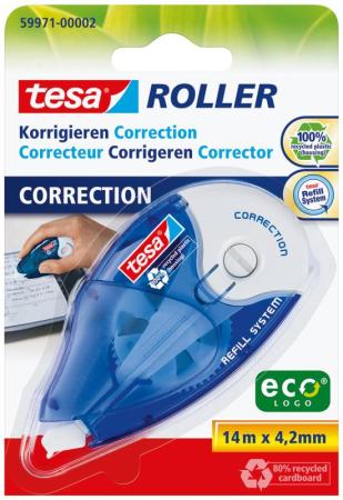 tesa Roller Korrigieren ecoLogo®, 14m x 8,4mm, weiß