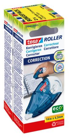 tesa Roller Korrigieren ecoLogo®, 14m x 4,2mm, farblos