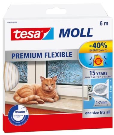 tesamoll® Premium Flexible, 6m x 9mm, weiss