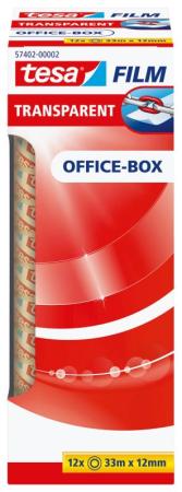 tesafilm® transparent, 33m x 12mm, farblos, Office Box