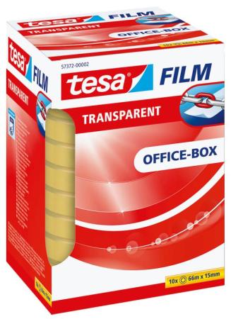 tesafilm® transparent, 10x 66m x 15mm, transparent
