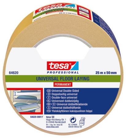 tesa® Professional 64620 Verlegband Universal, 25m x 50mm, weiß