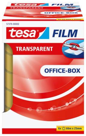 tesafilm® transparent, 66m x 25mm, farblos, Office Box