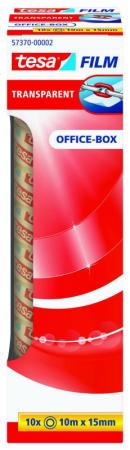 tesafilm® transparent, 10 Rollen 10m:15mm, Box