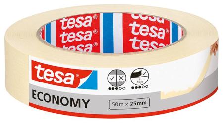 tesa® Masking Economy, 50m x 25mm, beige
