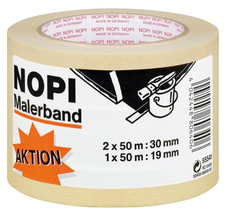 NOPI® Malerkrepp, 50m x 30mm, transparent