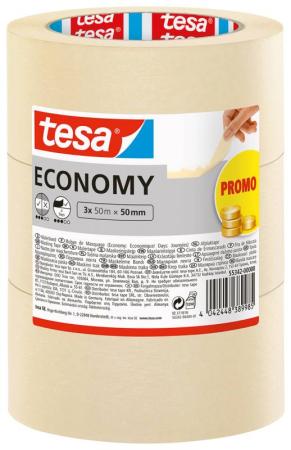 tesa® Masking Economy, 3x 50m x 50mm, beige