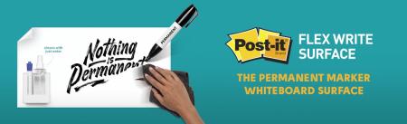 Post-it® Flex Write SurfaceSample Sheet FWS, 4 in x 6 in (10.16 cm x 15.24 cm)