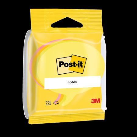 Post-it® Notes In Stanzform, Sprechblase, Gelb, 70 mm x 70 mm, 76 Blatt/Block, 3 Blöcke/Packung, 100% PEFC, SGSCH-PEFC-COC-110078