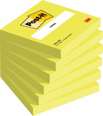 Post-it® Notes, Neongrün, 76 mm x 76 mm, 100 Blatt/Block, 6 Blöcke/Packung, 100% PEFC, SGSCH-PEFC-COC-110078