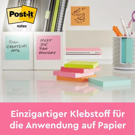 Preview: Post-it® Notes, Pink, 63.5 mm x 76 mm, 100 Blatt/Block, 1 Block/Packung, 100% PEFC, SGSCH-PEFC-COC-110078