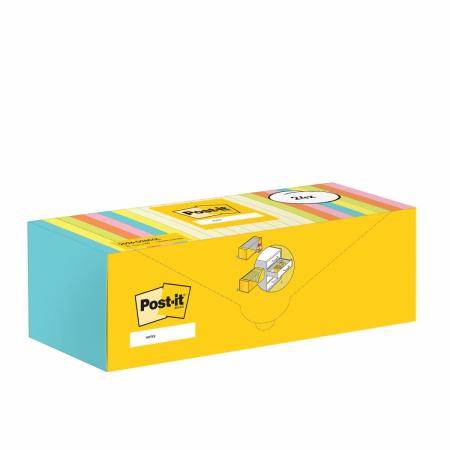 Post-it® Notes, Verschiedene Neonfarben, 76 mm x 76 mm, 100 Blatt/Block, 24 Blöcke/Packung, 100% PEFC SGSCH-PEFC-COC-110078