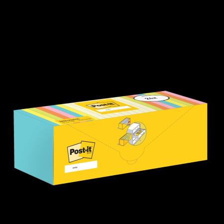 Post-it® Notes, Verschiedene Neonfarben, 76 mm x 76 mm, 100 Blatt/Block, 24 Blöcke/Packung, 100% PEFC SGSCH-PEFC-COC-110078