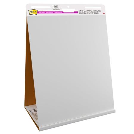 Post-it® Super Sticky Meeting Chart, Weiß, 58,4 cm x 50,8 cm, 20Blatt/Block, 6 Blöcke/Packung, 100% PEFC, SGSCH-PEFC-COC-110078