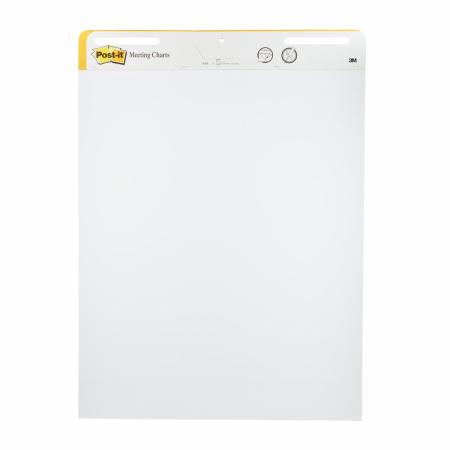 Post-it® Super Sticky selbsthaftendes Meeting Chart/Flipchart für Wand-Montage 559, Weiß, 63.5 cm x 76.2 cm, 30 Blatt/Block, 2 Blöcke/Packung, 100% PEFC, SGSCH-PEFC-COC-110078