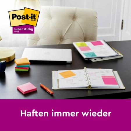 Post-it® Super Sticky Z-Notes R33012SJ, 12 Blöcke à 90 Blatt, Bora Bora Collection, 76 x 76 mm