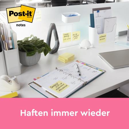 Preview: Post-it® Notes 6810GB, 38 x 51 mm, gelb, 3 Blöcke à 100 Blatt, 100% PEFC SGSCH-PEFC-COC-110078
