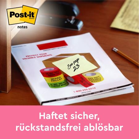 Preview: Post-it® Notes 6810GB, 38 x 51 mm, gelb, 3 Blöcke à 100 Blatt, 100% PEFC SGSCH-PEFC-COC-110078
