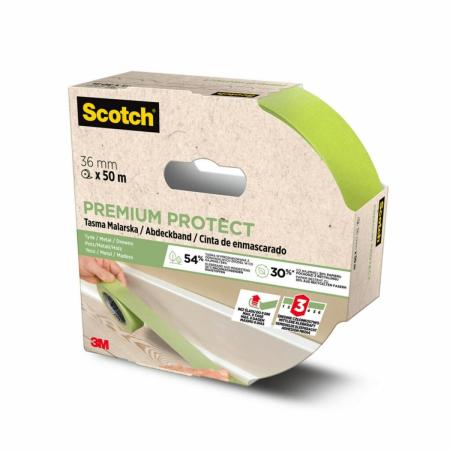 Scotch® Premium Protect Malerabdeckband, 36 mm x 50 m, 70% PEFC SGSCH-PEFC-COC-110078