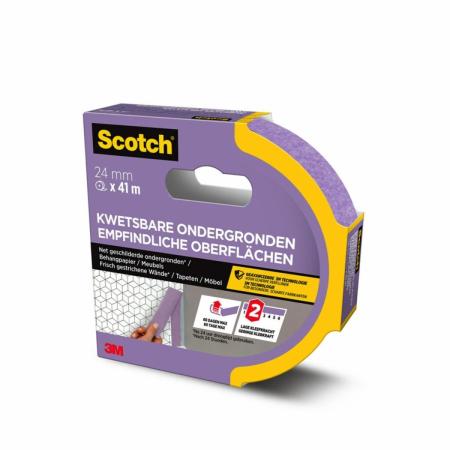 Scotch® Malerabdeckband für empfindliche Oberflächen, 24 mm x 41 m, 1 Rolle/Packung, 70% PEFC SGSCH-PEFC-COC-110078